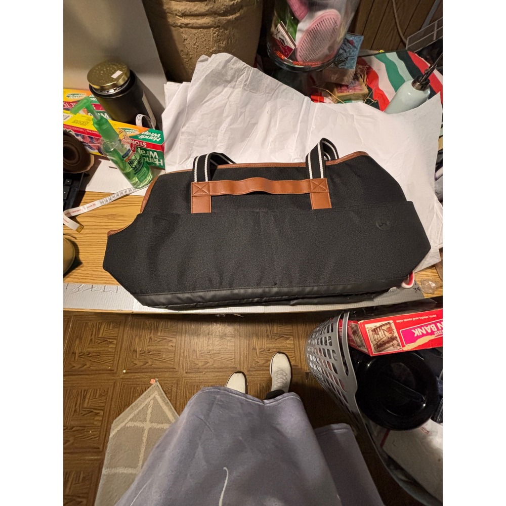 Vibrant Life Pet Carrier Tote Black Top Entry Ventilated Dogs Only